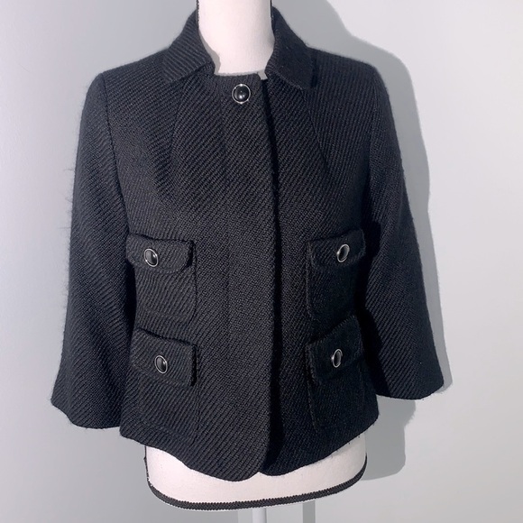 Talbots Jackets & Blazers - Talbots Women’s Tweed Black Blazer Jacket Size 6P